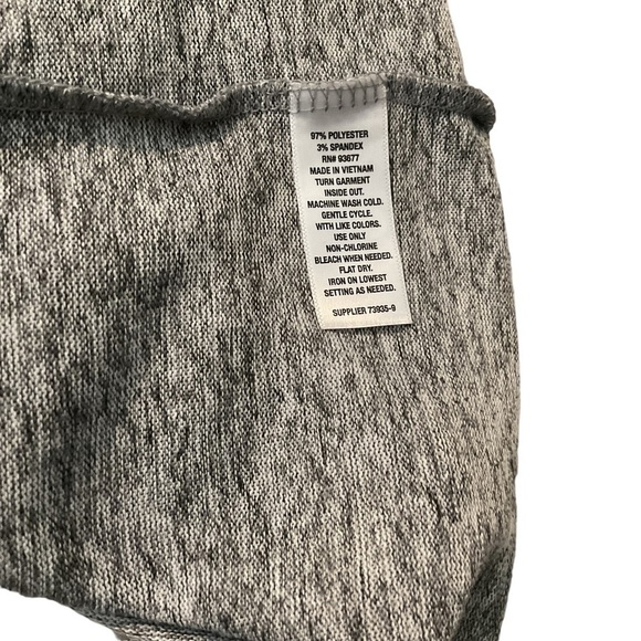 A.N.A Bohemia Gray Knee Length Knit Sweater Pullover Dress Mid Sleeve Size Lg - Picture 6 of 7